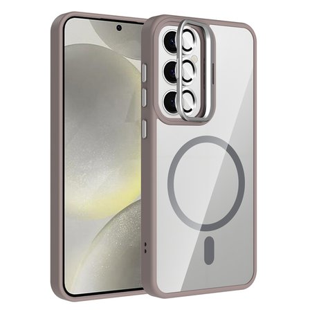 Samsung Galaxy S24 FE Kılıf Standlı ve Lens Hediyeli Telen M-Safe Case Cover Kapak