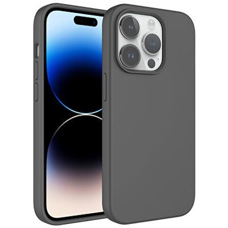 iPhone 14 Pro Kılıf Sıvı Teknolojili Silinebilir Sert Kılıf Yumuşak Dokulu ve Magsafeli Gravita Premium Kapak Kapak