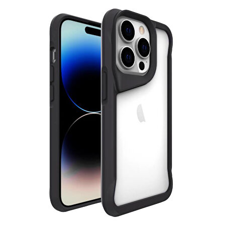iPhone 14 Pro Max Kılıf Şeffaf ve Sert T-Max Premium Kapak