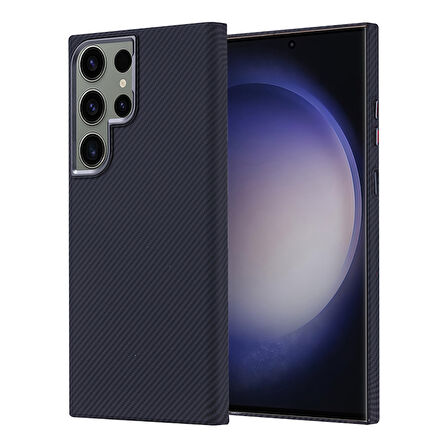 Galaxy S23 Ultra Kılıf Magsafe Destekli Ultra İnce Karbon Fiber Desenli Slimfiber Premium Kapak