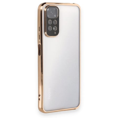 Redmi Note 11S Kılıf Kamera Lens Korumalı Razer Lens Silikon Kapak - Gold