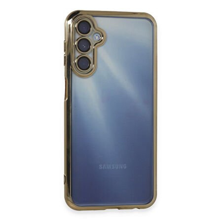 Samsung Galaxy A25 5G Kılıf Kamera Lens Korumalı Parlak Silikon Kapak RYC/Razer Lens - Gold