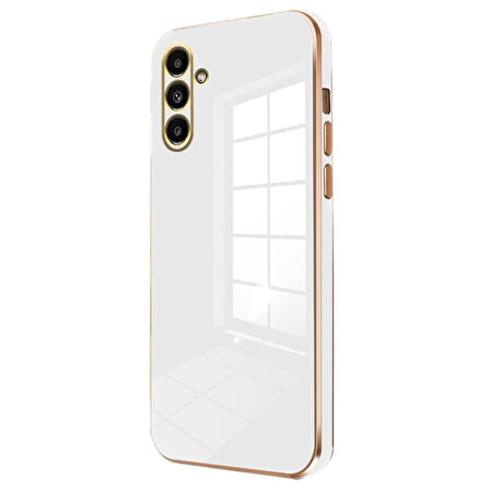 Samsung Galaxy M15 Kılıf Parlak Yapılı Esnek Volet Silikon Kapak