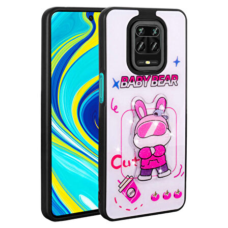 Redmi Note 9 Pro Kılıf Kabartma Parlak Figürlü Şık Amas Premium Silikon Kapak