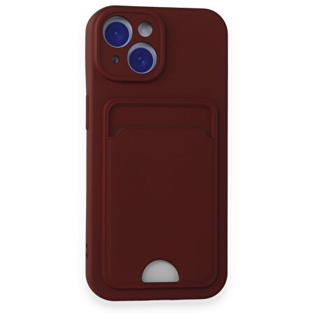 iPhone 15 Kılıf Kart Hazneli Silikon Kapak RYC/Kelvin
