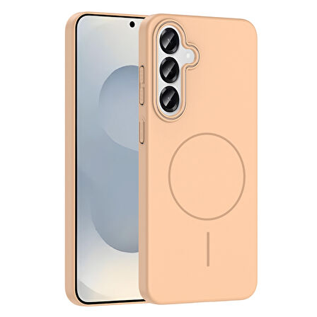 Samsung Galaxy S25 Kılıf Magsafe Özellikli ve Şık Tasarımlı Ruby Premium Silikon Kapak