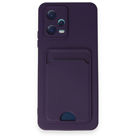 Redmi Note 12 5G Kılıf Kart Hazneli Esnek Kelvin Silikon Kapak