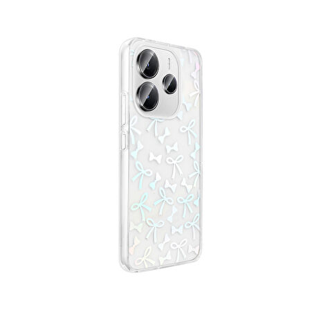 Redmi Note 14 4G Kılıf Şeffaf Yapılı ve Figürlü Folk Premium Sert Silikon Kapak