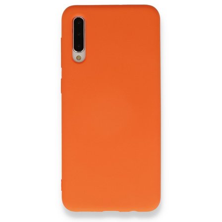 Samsung Galaxy A50S Kılıf İçi Kadife Kaplı Nano Silikon Kapak - Turuncu