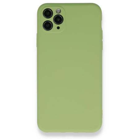 iPhone 11 Pro Max İçi Kadife Kaplı Esnek Silikon Kapak RYC/ Nano Lansman