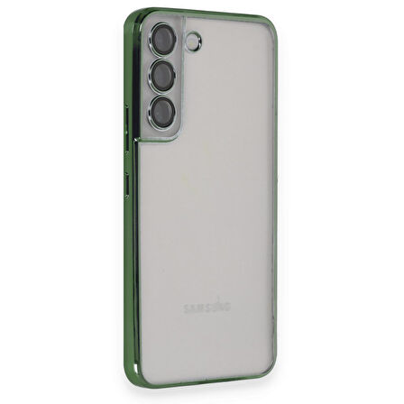 Samsung Galaxy S22 Kılıf Kamera Lens Korumalı Razer Lens Silikon Kapak - Yeşil