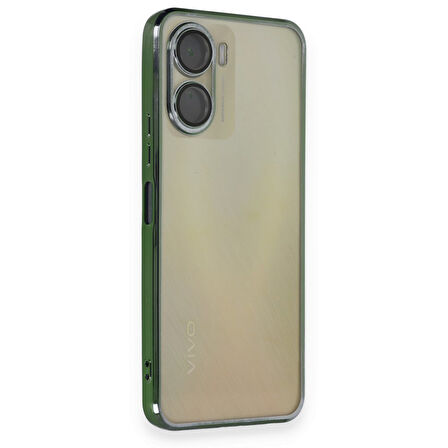 Vivo Y16 Kılıf Kamera Lens Korumalı Razer Lens Silikon Kapak - Yeşil