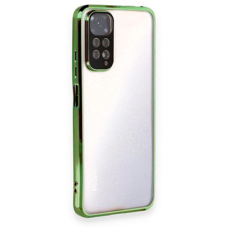 Redmi Note 11 Kılıf Kamera Lens Korumalı Parlak Silikon Kapak RYC/Razer Lens - Yeşil