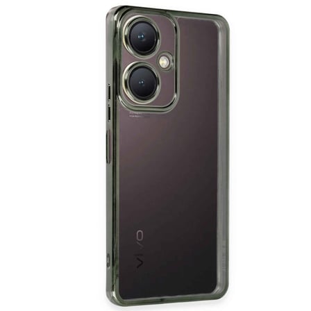 Vivo Y27 Kılıf Kamera Lens Korumalı Parlak Silikon Kapak RYC/Razer Lens - Yeşil