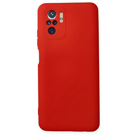 Poco M5s Kılıf İçi Kadife Kaplı Nano Silikon Kapak - Kırmızı