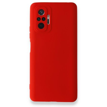Redmi Note 10 Pro Kılıf İçi Kadife Kaplı Nano Silikon Kapak - Kırmızı