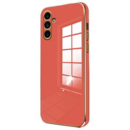 Samsung Galaxy A25 5G Kılıf Parlak Yapılı Esnek Volet Silikon Kapak