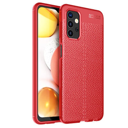 Samsung Galaxy A32 5G Kılıf Deri Desenli ve Esnek Yapılı Sağlam Derry Silikon Kılıf