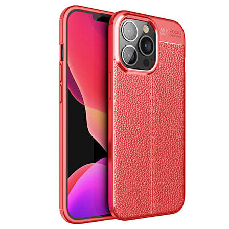 iPhone 13 Pro Max Kılıf Deri Desenli ve Esnek Yapılı Sağlam Derry Silikon Kılıf