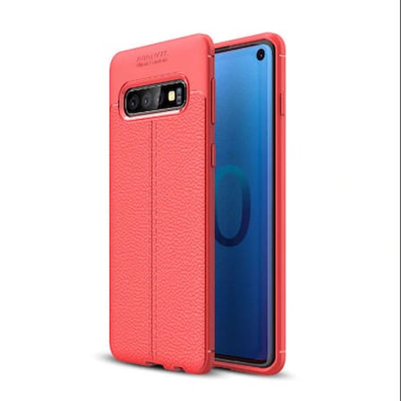 Samsung Galaxy S10 Kılıf Deri Silikon Yüzeyli Yüksek Kaliteli Sİlikondan Üretilmiş Premium Silikon Kapak RYC/Niss