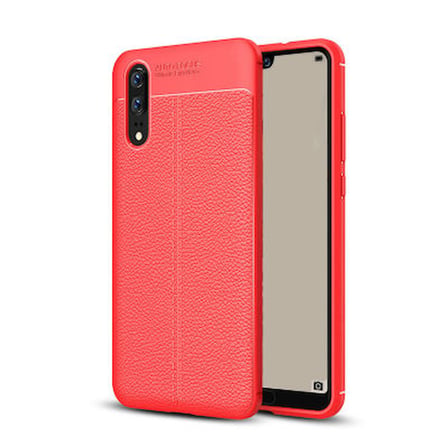 Huawei P20 Kılıf Deri Silikon Yüzeyli Yüksek Kaliteli Sİlikondan Üretilmiş Premium Silikon Kapak RYC/Niss