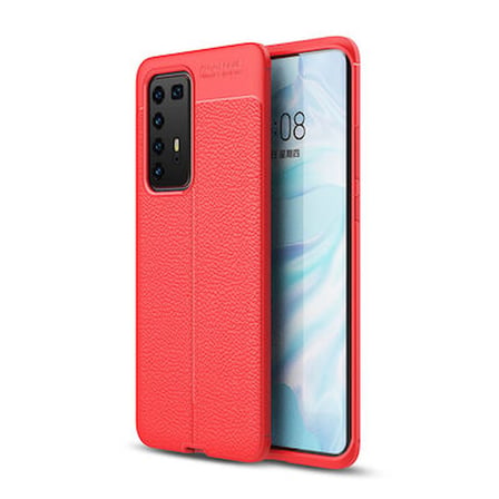 Huawei P40 Pro Kılıf Deri Silikon Yüzeyli Yüksek Kaliteli Sİlikondan Üretilmiş Premium Silikon Kapak RYC/Niss