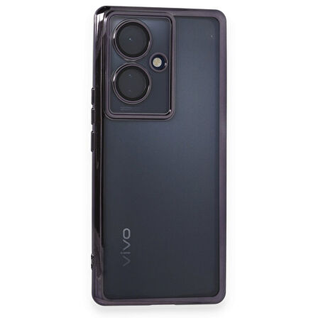 Vivo V29 Lite Kılıf Kamera Lens Korumalı Razer Lens Silikon Kapak - Mor