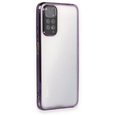 Redmi Note 12S Kılıf Kamera Lens Korumalı Parlak Silikon Kapak RYC/Razer Lens - Mor