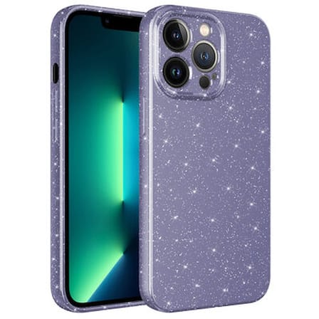 iPhone 12 Pro Kılıf Kamera Korumalı Simli Lüks Koton Kapak