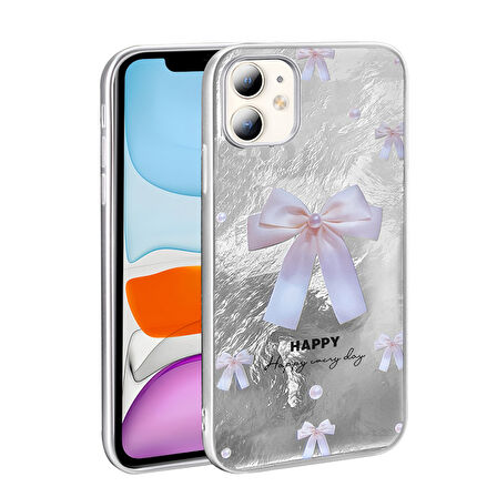 iPhone 11 Kılıf Desen Detaylı Şık Mep Premium Silikon Kapak