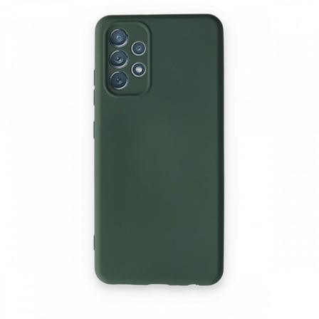 Samsung Galaxy A13 4G Kılıf İçi Kadife Kaplı Nano Silikon Kapak - Koyu Yeşil