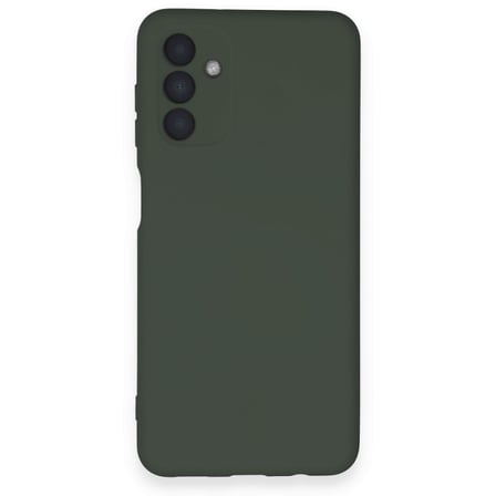Samsung Galaxy A14 4G Kılıf İçi Kadife Kaplı Nano Silikon Kapak - Koyu Yeşil