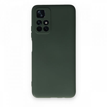 Poco M4 Pro 5G Kılıf İçi Kadife Kaplı Nano Silikon Kapak - Koyu Yeşil