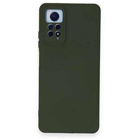 Redmi Note 12 Pro 4G Kılıf İçi Kadife Kaplı Nano Silikon Kapak - Koyu Yeşil