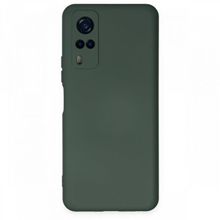Vivo Y51A Kılıf İçi Kadife Kaplı Nano Silikon Kapak - Koyu Yeşil
