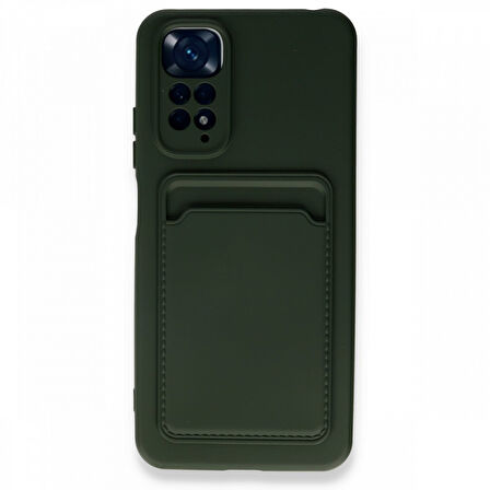 Redmi Note 11 Kılıf Kart Hazneli Silikon Kapak RYC/Kelvin