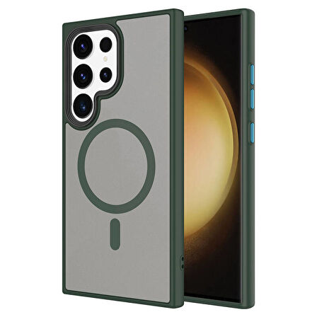 Samsung Galaxy S24 Ultra Kılıf Magsafe Özellikli Booster Gold Kapak