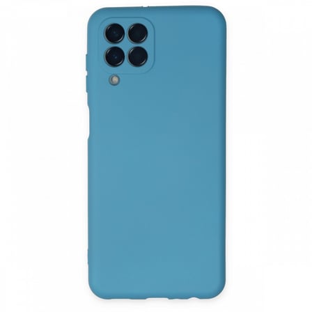 Samsung Galaxy M33 Kılıf İçi Kadife Kaplı Nano Silikon Kapak - Mavi