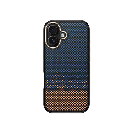 İphone 16 Plus Kılıf Karbonfiber Görünümlü ve M-Safe Şarj Özellikli Defenze Premium Kapak