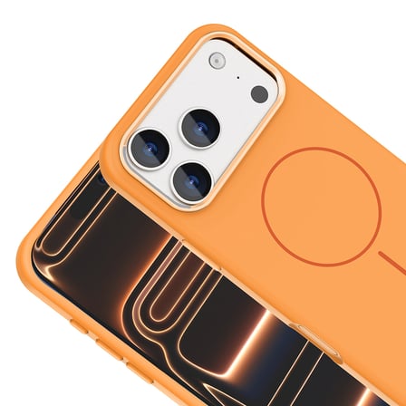 iPhone 17 Kılıf M-Safe Şarj Özellikli ve Metal Kamera Çerçeveli Edi Premium Silikon Kapak