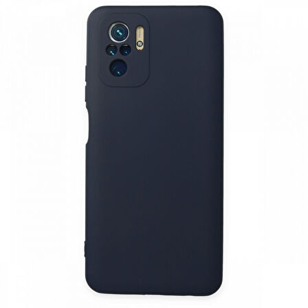 Redmi Note 10S Kılıf İçi Kadife Kaplı Nano Silikon Kapak - Lacivert