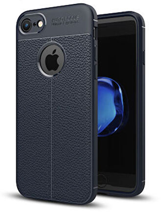 iPhone 6 Plus Kılıf Deri Desenli ve Esnek Yapılı Sağlam Derry Silikon Kılıf