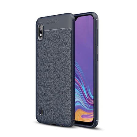 Samsung Galaxy A10 Kılıf Deri Silikon Yüzeyli Yüksek Kaliteli Sİlikondan Üretilmiş Premium Silikon Kapak RYC/Niss
