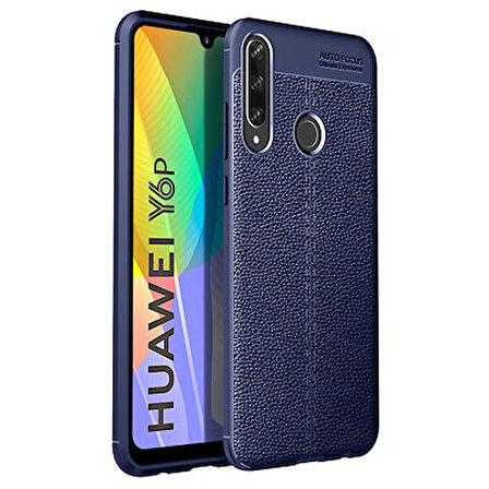 Huawei Y6P Kılıf Deri Silikon Yüzeyli Yüksek Kaliteli Sİlikondan Üretilmiş Premium Silikon Kapak RYC/Niss