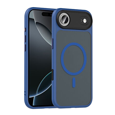 iPhone 17 Air Kılıf Magsafe Özellikli ve Şerit Renkli Premium TPU Silikon Kapak RYC/Flet