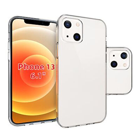 iPhone 13 Kılıf Şeffaf Onyx TPU Süper Silikon Kapak
