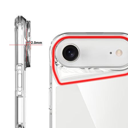 iPhone 17 Pro Max Kılıf Tam Koruma Sağlayan ve Ultra Sert Yapılı Draco Premium Şeffaf Silikon Kapak