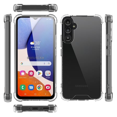 Samsung Galaxy A34 Kılıf Köşe Korumalı Şeffaf Jelly Premium Silikon Kapak