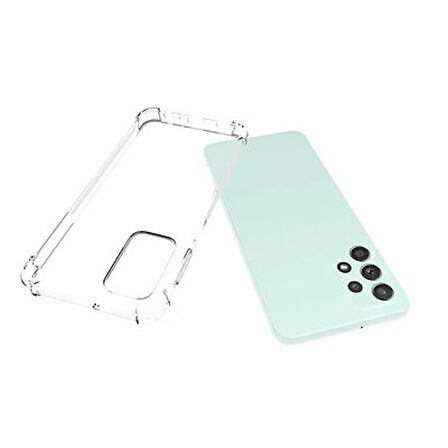 Samsung Galaxy A23 Kılıf Köşe Korumalı Şeffaf Sert Premium Silikon Kapak RYC/Nitro