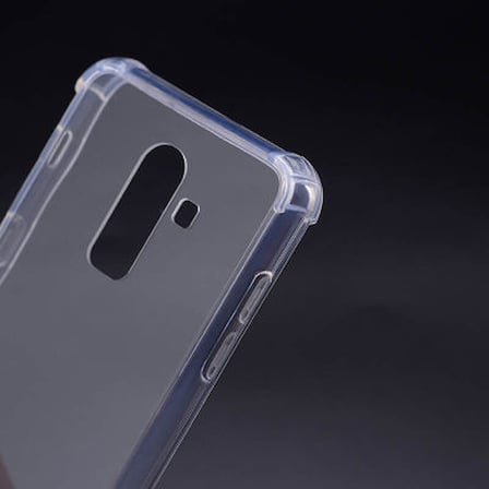 Samsung Galaxy J6 Plus Kılıf Köşe Korumalı Şeffaf Sert Premium Silikon Kapak RYC/Nitro
